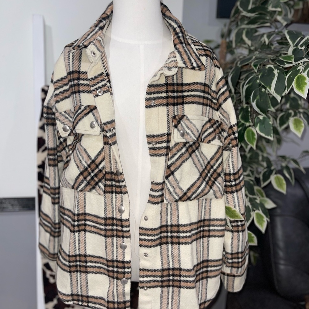[BLANKNYC] Plaid Button-Up Jacket - image 1